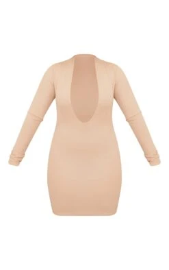 Shape Stone Crepe Deep Plunge Long Sleeve Dress -Goremje Style 0129df9eaad7dd56e93c492408c7a3a3d2a62cdd cnd7483 5