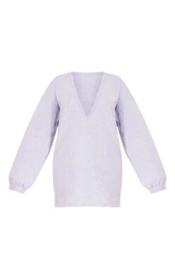 PRETTYLITTLETHING Shape Grey Marl Embroidered Plunge Sweater Dress 11 PRETTYLITTLETHING Shape Grey Marl Embroidered Plunge Sweater Dress -Goremje Style 0324787911ddc84c10c6c4e0822672028f582b73 cnb0923 5