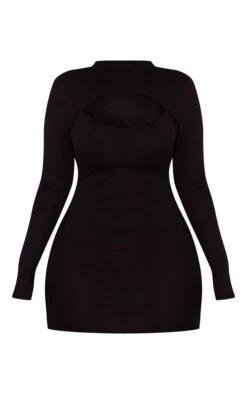 Shape Black Jersey Cut Out Long Sleeve Bodycon Dress -Goremje Style 03ce9d6b77dc69a2778fef5abe4966ee9baf0b30 cmy3300 6