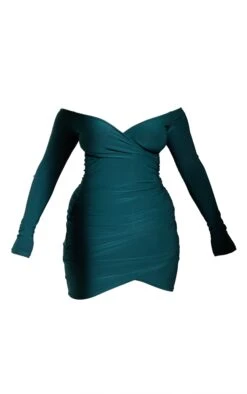 Shape Emerald Green Ruched Bardot Bodycon Dress 7 Shape Emerald Green Ruched Bardot Bodycon Dress -Goremje Style 04658f5034139745dab69a5a69854ad8568b608c cnb8553 5