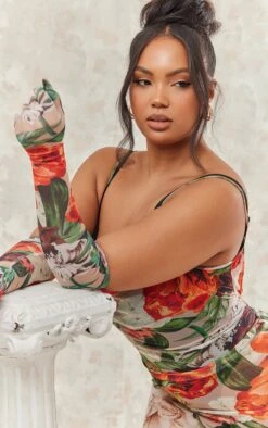 Plus Multi Floral Mesh Midaxi Dress -Goremje Style 078c518dee4b2a4b45d69b4982e996118f916382 cnd3514 4