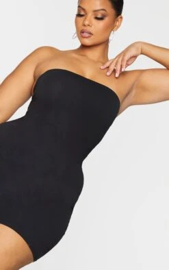 Plus Black Basic Jersey Bandeau Bodycon Dress -Goremje Style 07e03ea226a775a5546652996561e1251601367c CMZ1124 4
