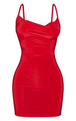 Petite Red Slinky Cowl Neck Dress -Goremje Style 089930ebb4ad1acb7126fe62df9d863d2411ca84 cmv9530 6