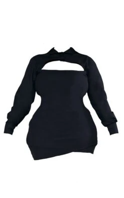 Plus Black Cut Out Shirt Detail Bodycon Dress -Goremje Style 08cdabf3e1a399a7c33fe7e00d9351a3b4db0d76 cnc5253 5