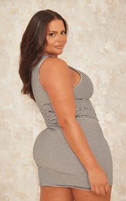 Plus Black Stripe Racer Neck Bodycon Dress 8 Plus Black Stripe Racer Neck Bodycon Dress -Goremje Style 08fd0f4a02f329828a7b44b803b1c54d1383aa22 cnd8764 2