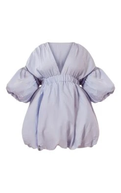 Plus Dusty Blue Puff Sleeve Puffball Hem Shift Dress -Goremje Style 0967c3a0164a2d5ba6cfe97f52684c69a05bbc92 cmy4336 6