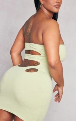 Shape Lime Rib Cut Out Back Bodycon Dress -Goremje Style 0b1c8956b28bfebeb1b51ff5caf3d6eb01f4de76 cne0496 4