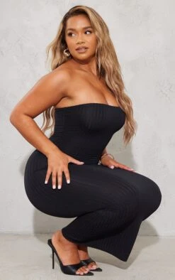 Shape Black Textured Bandeau Midaxi Dress -Goremje Style 0bd716d2eb7bee39c565aae7065e79fbab24f9b4 cna2347 4