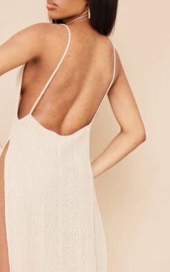 Tall Stone Knitted Low Back Extreme Side Split Maxi Dress -Goremje Style 0c3f097166947270ef4534ebd891a83be0ed5844 cmr8224 5