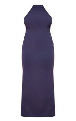 Plus Navy Scuba High Neck Cross Back Maxi Dress -Goremje Style 0d2abb0441c7398b2606d01c7e88ed649a3d6c38 cnd9826 5