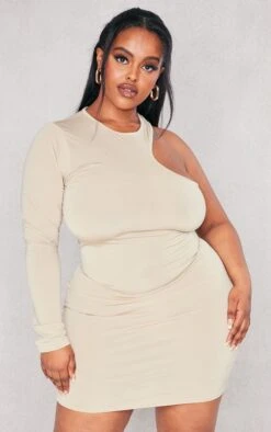 Plus Sage Cut Out One Shoulder Bodycon Dress -Goremje Style 0dcb8794df982019f4536c4a3cf0c00940bc3496 cnd2483 1