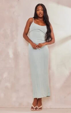 Tall Sage Linen Look Underbust Midaxi Dress -Goremje Style 0eb96cc52165f500ac5df1507396bf9139aa3e81 cne3064 3