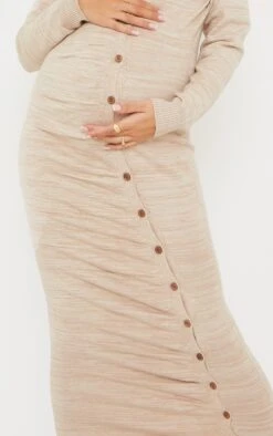 Maternity Stone Knitted Asymmetric Buttons Ruched Bump Midi Dress 10 Maternity Stone Knitted Asymmetric Buttons Ruched Bump Midi Dress -Goremje Style 0edee1db9765213f381926b65b8fb94061001f32 cms8021 5