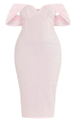 Plus Baby Pink Textured Bardot Midi Dress 11 Plus Baby Pink Textured Bardot Midi Dress -Goremje Style 1130fb182e36852e2b81721ba4d71d29d23ee6c5 cnd2790 5