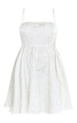 Plus Cream Jacquard Shift Dress -Goremje Style 1140c3877998fc98ec316d8ac8455726e05a6c61 cne0797 5