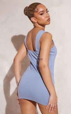 Petite Dusty Blue Strappy Bodycon Mini Dress -Goremje Style 11715fc9131aba37b3c0d4978e91e58fa945974f cne2306 2