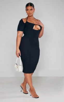 Plus Black Soft Touch Jersey Cut Out Bust Midi Dress -Goremje Style 123596128e8c6d511036db997ee21e16c0a028fc cnc5134 3