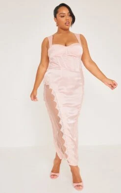 Plus Dusty Pink Lace Trim Corset Midi Dress -Goremje Style 13d940a0ebe29eaa41844cf95242b3ba4417a0b9 cne0738 3
