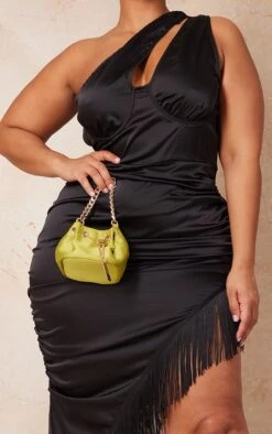 Plus Black Satin One Shoulder Ruched Side Midi Dress -Goremje Style 147ee83ad9ca629b02fe76c71a904e205e954284 cmw3997 5