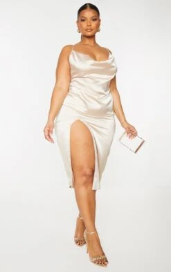 Plus Champagne Strappy Satin Cowl Midi Dress 9 Plus Champagne Strappy Satin Cowl Midi Dress -Goremje Style 16d190464fc6ae4aaa3b2073238672dc0378b7a6 cmv6438 4