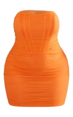 Shape Orange Mesh Corset Detail Ruched Bodycon Dress 10 Shape Orange Mesh Corset Detail Ruched Bodycon Dress -Goremje Style 1954eff65e6c5c2bc08bda7ca89215b9638b5b14 cmw7610 6