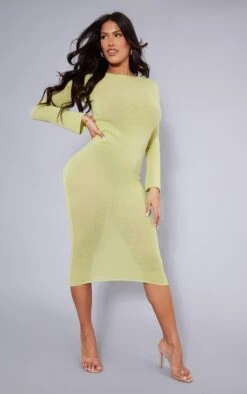 Shape Sage Khaki Knit Low Back Long Sleeve Maxi Dress -Goremje Style 1babc1e88938cf3abcdff304fb2c8032f91f4f09 cnd2538 3