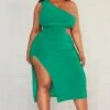 Plus Bright Green One Shoulder Cut Out Midi Dress -Goremje Style 1c0dcf53572e82cf6a9e8d3fad9be4ec26526902 cnd5060 1