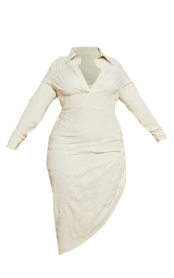 Plus Stone Textured Ruched Side Midi Shirt Dress 11 Plus Stone Textured Ruched Side Midi Shirt Dress -Goremje Style 1d53b15656d7556d3fdc1ea63aac62296bf4f811 cmw4075 6