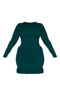 Plus Emerald Green Rib Frill Hem Bodycon Dress 11 Plus Emerald Green Rib Frill Hem Bodycon Dress -Goremje Style 1d78fd20af2753c0bc48ccdc1586ef8f4cdea596 cnc5169 5