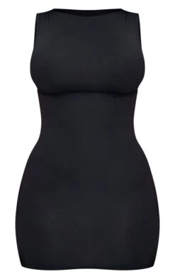 Shape Black Slinky Straight Neck Sleeveless Bodycon Dress -Goremje Style 1ddbbf2373c4fe877d3b99b43cd303e3e473cd19 cnb2787 5