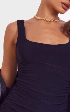 Petite Black Ruched Sleeveless Bodycon Dress -Goremje Style 1fd339d9954f29d7596a80e2f530b58dd3f35e84 cna9522 4