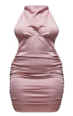 Shape Rose Satin Underbust Halteneck Ruched Bodycon Dress -Goremje Style 1ff3c77c1ab56ce54d0c0e48438bc89084bb2cbe cnc8650 5