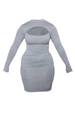 Shape Ash Grey Jersey Cut Out Long Sleeve Midi Dress -Goremje Style 21a39b9395695d4974ec2ae00c6f5203082c2e89 cnd0638 5