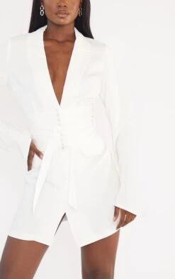 Tall White Long Sleeve Corset Belted Blazer Dress -Goremje Style 231b051a419103e6cf77ebe5305869777a7ac8f8 cmt1111 5