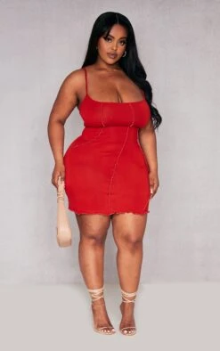 Plus Red Seam Detail Bodycon Dress 9 Plus Red Seam Detail Bodycon Dress -Goremje Style 232e4450e08c1c54c2f1d001a93f7bc75c934584 cnd2491 3