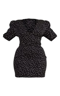 Plus Black Polka Dot Puff Sleeve Tea Dress -Goremje Style 259af97b760a8a1d153faf56c6bb6d342d9e8f87 cmw2873 6