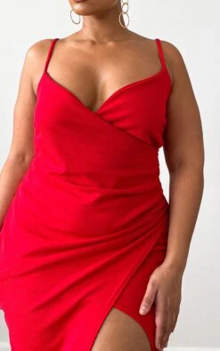 Plus Lauriell Red Wrap Front Crepe Midi Dress 6 Plus Lauriell Red Wrap Front Crepe Midi Dress -Goremje Style 2704a99bbe6d51811629e37272031107d69ebfdb CML1692 2
