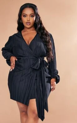 Plus Black Plisse Wrap Front Bodycon Dress 9 Plus Black Plisse Wrap Front Bodycon Dress -Goremje Style 272c041871655e2850ceaf4c075b42ac1f9e4e0b cnd2783 1