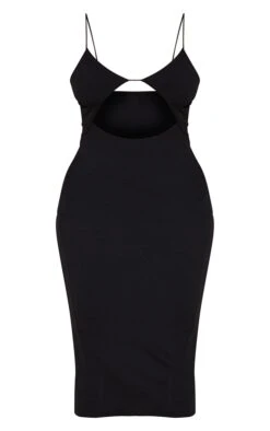 Shape Black Soft Rib Front Cut Out Midaxi Dress -Goremje Style 29a2f94105fc76f4792fca7e4ca23b70ae3b4b4e cmz8653 6