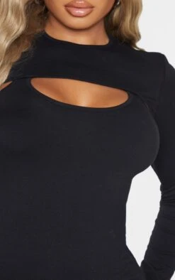 Shape Black Cotton Long Sleeve Cut Out Bodycon Dress -Goremje Style 29d02c6e02ef0c0aef20b0f46581bc7aa0c42ab6 cmu0486 5