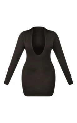 Shape Black Crepe Deep Plunge Long Sleeve Dress -Goremje Style 2af4f6973f9f3bd1dfadede34cba392f0b6569aa cnd7482 5