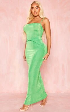 Shape Emerald Green Textured Slinky Knot Overlay Maxi Dress -Goremje Style 2cbe0b537c74ea95fa3057b8bc8c83ebb8b86a2b cna2302 4