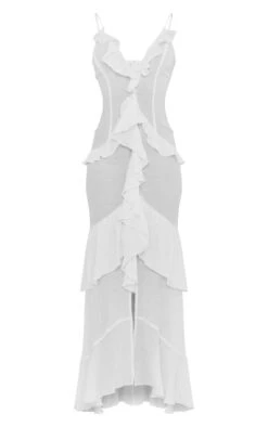 Tall Cream Textured Frill Maxi Dress 11 Tall Cream Textured Frill Maxi Dress -Goremje Style 2d96b910f4e468459b331f663d547a04f4d56bbe cne2098 5