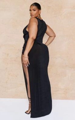 Plus Black Ring Detail Drape Thigh Split Maxi Dress -Goremje Style 2e675abf15e8d57d4ffef746b67c1c04e9db8ee8 cmy5645 2