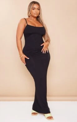 Shape Black Jersey Strappy Maxi Dress