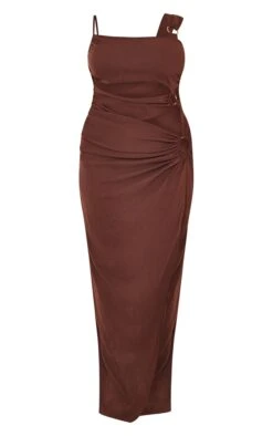Plus Chocolate Brown Cut Out One Shoulder Ring Detail Maxi Dress -Goremje Style 32db3812b1d36ad73bc53ac793d761ebcd2d737f cne1819 5
