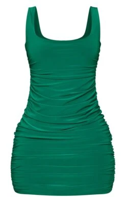 Petite Green Ruched Sleeveless Bodycon Dress -Goremje Style 32e73426abd45a4b433acb7a9ea3c4cabc652bcc cnb9868 5
