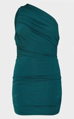 Petite Emerald Green Slinky Ruched One Shoulder Longline Midi Dress -Goremje Style 33fc567a5f23301aef7a1f2482b7cf666626c2d4 cmv0974 6