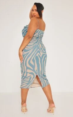 Plus Dusty Blue Tiger Printed Chiffon Drape Detail Midi Dress 8 Plus Dusty Blue Tiger Printed Chiffon Drape Detail Midi Dress -Goremje Style 35e7bf568d4046b4299e7fc70105ba1272de085e cnd4868 2
