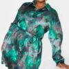 Plus Green Flame Tie Dye Printed Tie Waist Shirt Dress -Goremje Style 39493b5b2ca6df19682386270a72fb5630982d39 cmn1572 1